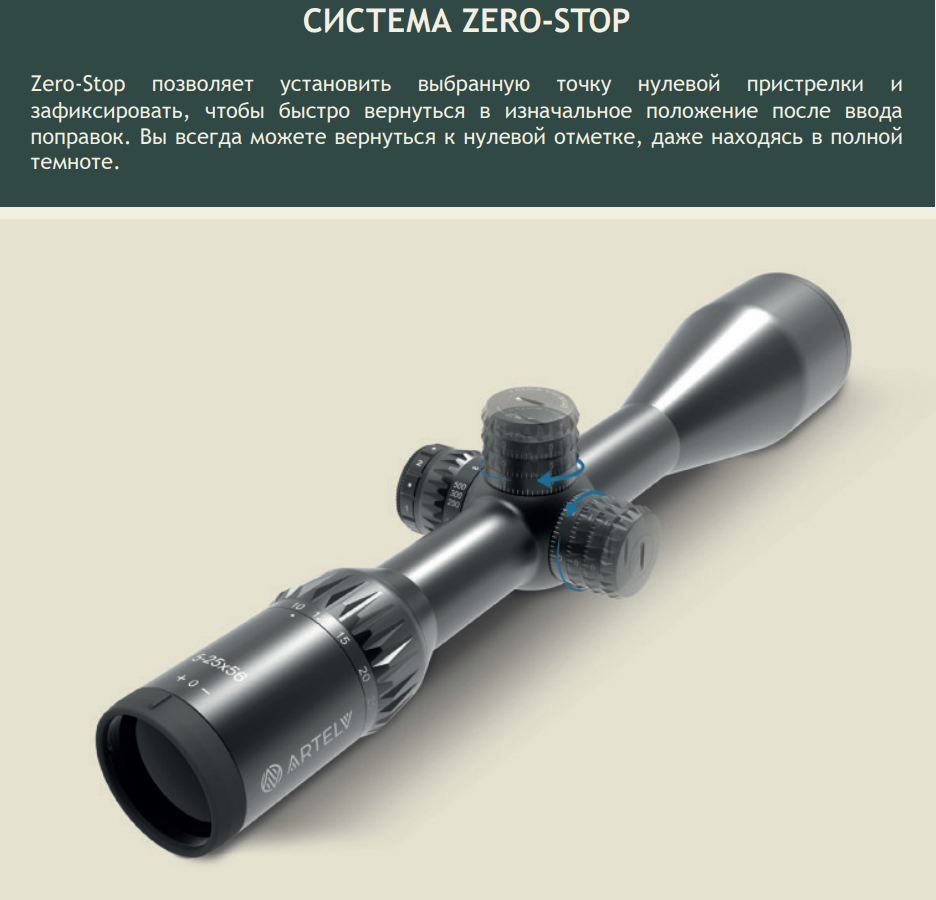 нулевая пристрелка Artelv LRS 5-25x56 FFP