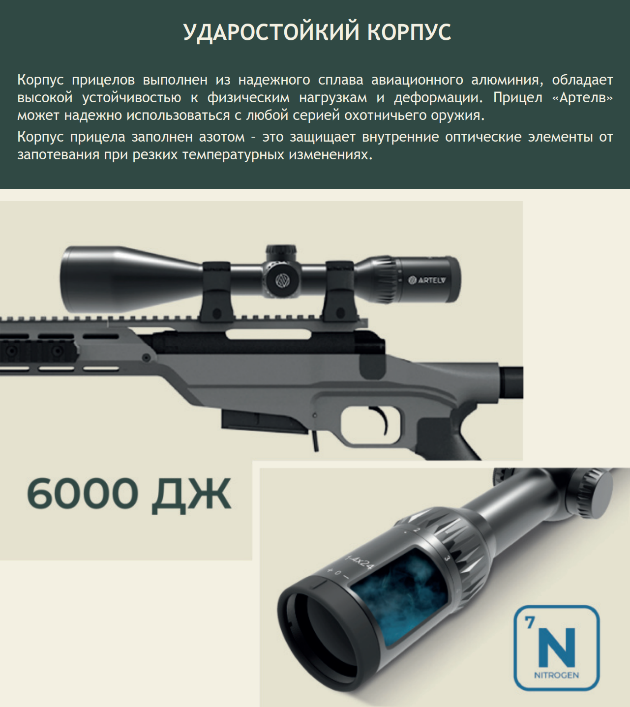 ударопрочность Artelv LRS 5-25x56 FFP